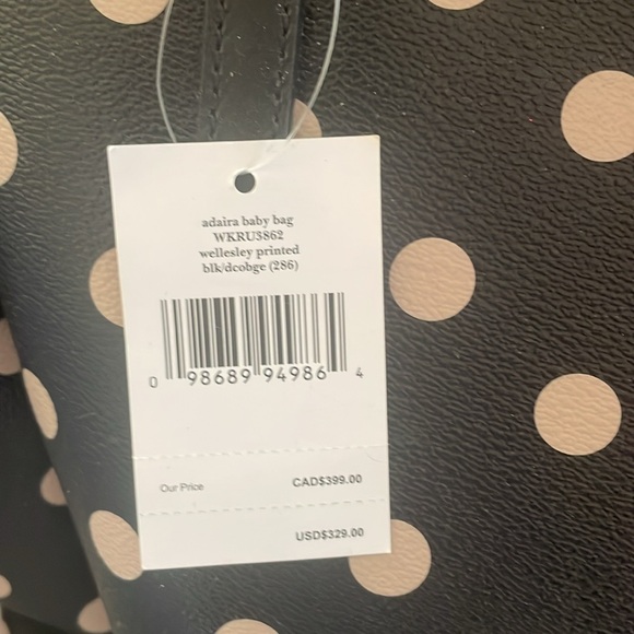 Kate Spade Classic!!!  Totally Brand New Diaper Bag with Changing Pad! - Picture 6 of 12